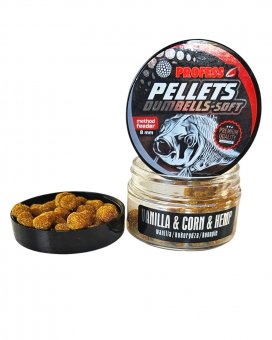 Dumbell Soft Pellet Vanilie Porumb Canepa 8 mm