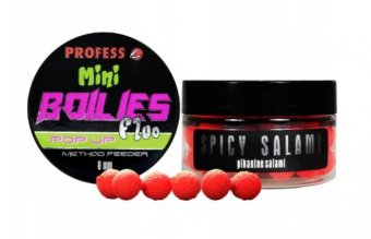 Mini Boiles Method Feeder Pop Up Fluo - Spicy Salami 8 MM