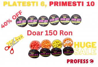 OFERTA MINI BOILES METHOD FEEDER POP UP FLUO 8 MM, Platesti 6 PRIMESTI 10